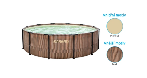 Bazén Marimex Florida 4,57x1,32 m se zabudovaným skimmerem - motiv TEAK (poškozený obal)