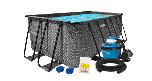 Bazén Marimex Florida Premium 2,15x4,00x1,22 m s pískovou filtrací a příslušenstvím - motiv RATAN