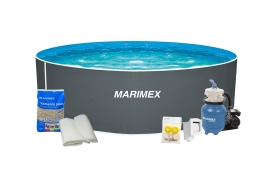 Bazén Marimex Orlando 3,05x0,91 m s pískovou filtrací a příslušenstvím - motiv šedý