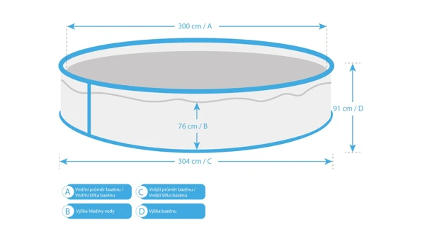 Bazén Marimex Orlando 3,05x0,91 m s příslušenstvím - motiv RATAN