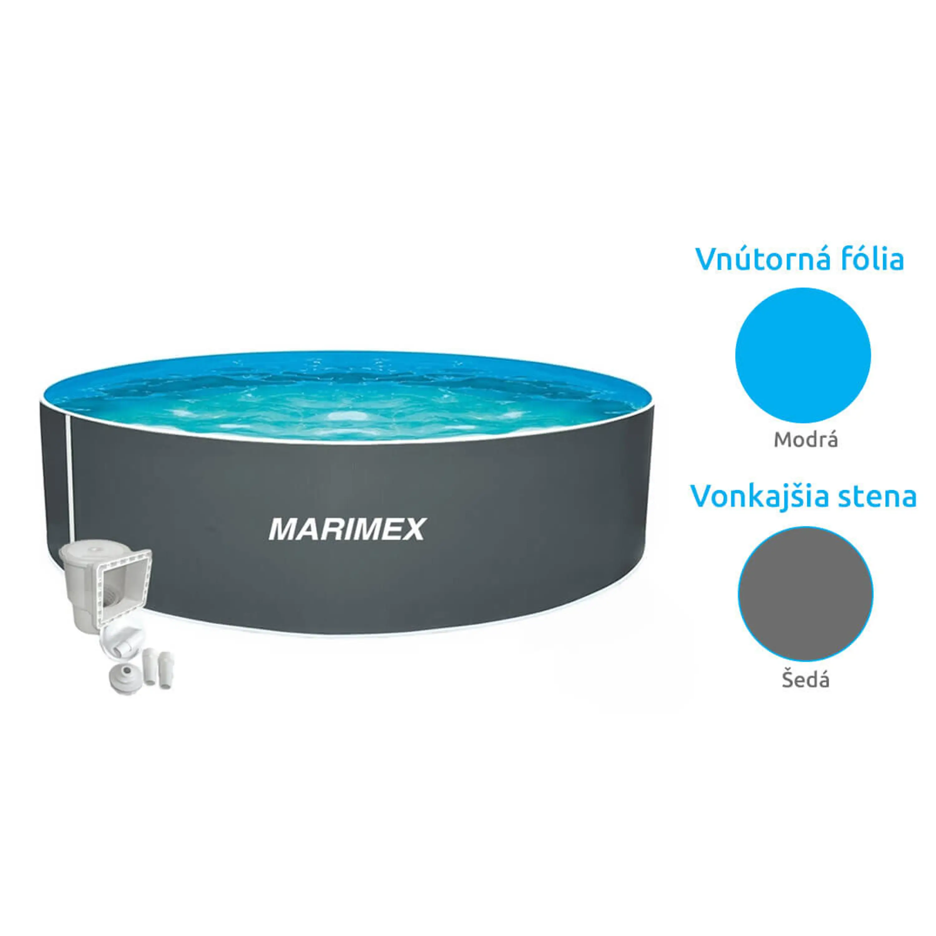 Marimex | Bazén Orlando 3,05x0,91 m s příslušenstvím - motiv šedý | 10303042 Obrázek