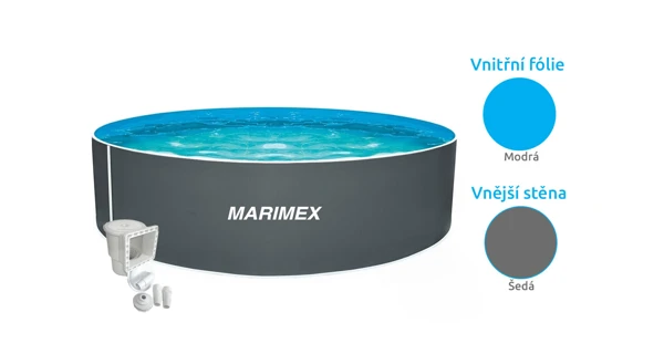 Bazén Marimex Orlando 3,05x0,91 m s příslušenstvím - motiv šedý (Poškozený obal)
