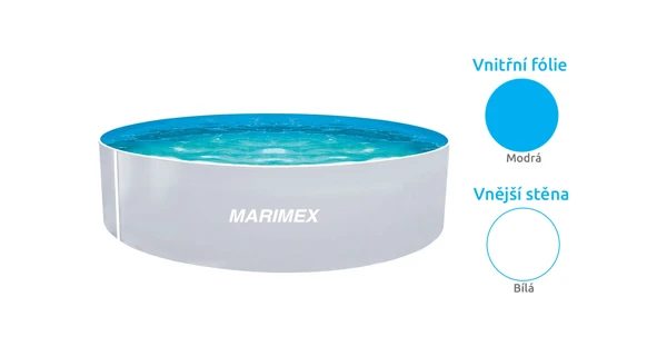 Bazén Marimex Orlando 3,66x0,91 m s pískovou filtrací a příslušenstvím - motiv bílý