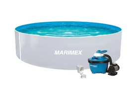 Bazén Marimex Orlando 3,66x0,91 m s pískovou filtrací a příslušenstvím - motiv bílý