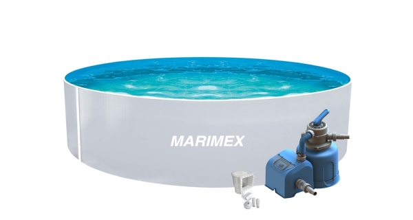 Bazén Marimex Orlando 3,66x0,91 m s pískovou filtrací a příslušenstvím - motiv bílý