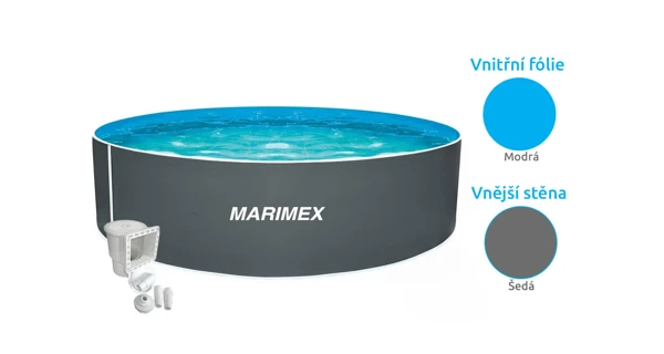 Bazén Marimex Orlando 3,66x0,91 m s příslušenstvím - motiv šedý