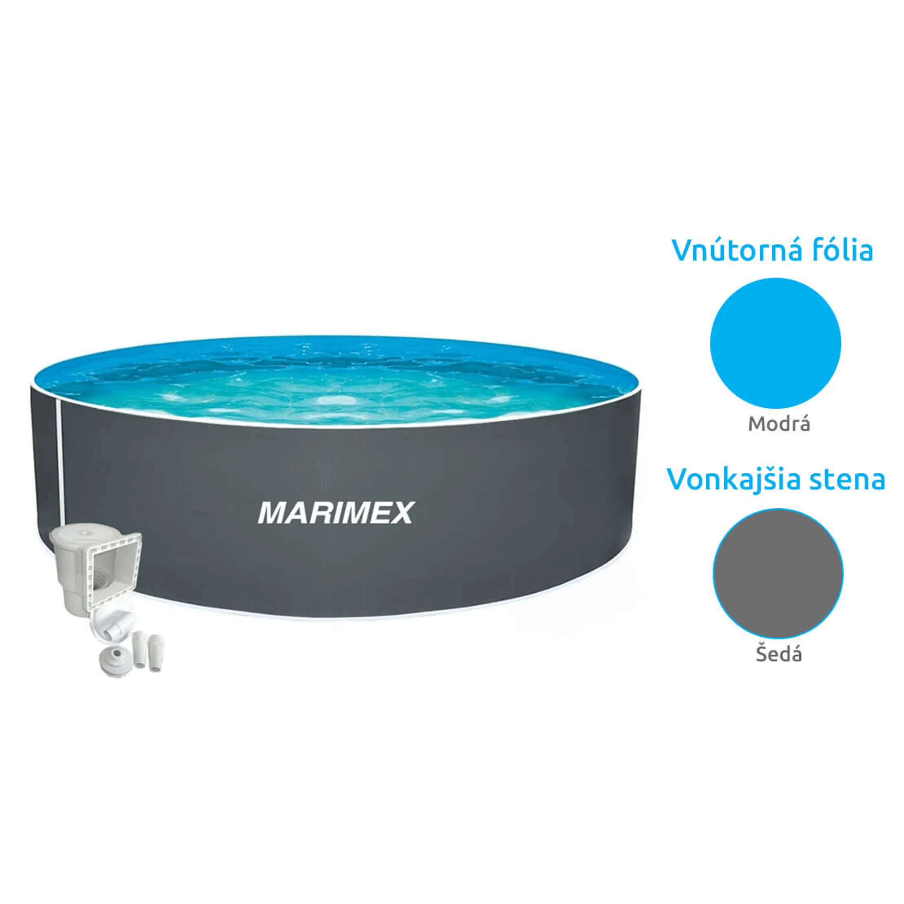 Marimex | Bazén Orlando 3,66x0,91 m s příslušenstvím - motiv šedý | 10340217 Obrázek