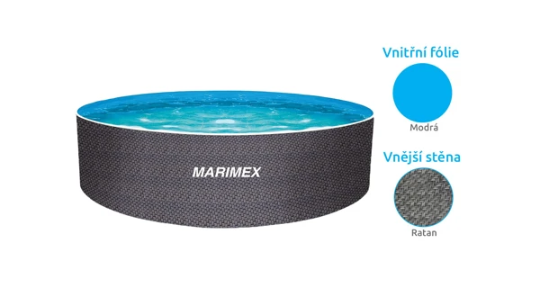 Bazén Marimex Orlando 3,66x1,07 m s příslušenstvím - motiv RATAN