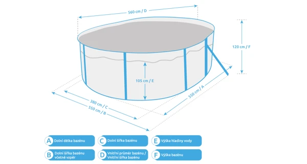 Bazén Marimex Orlando Premium DL 3,66x5,48 m bez příslušenství - motiv GRAPHIT