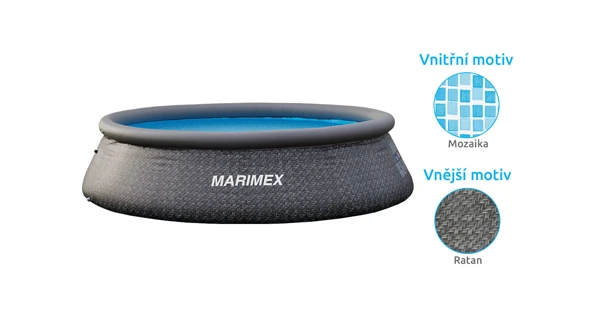Bazén Marimex Tampa 3,66x0,91 m bez příslušenství - motiv RATAN (poškozený obal)
