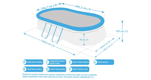 Bazén Marimex Tampa ovál 5,49x3,05x1,07 m s pískovou filtrací