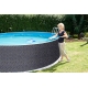 Bazén Orlando 3,66x1,22 m s pískovou filtrací a příslušenstvím - motiv RATAN