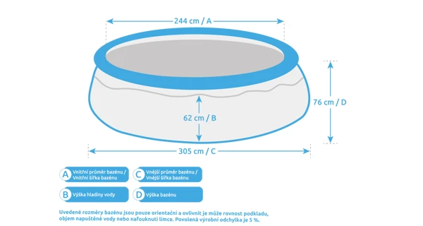 Bazén Tampa 3,05x0,76 m bez příslušenství