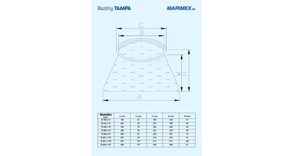Bazén Tampa 4,57x1,07 m s kartušovou filtrací