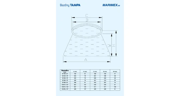 Bazén Tampa ovál 3,05x5,49x1,07 m s pískovou filtrací