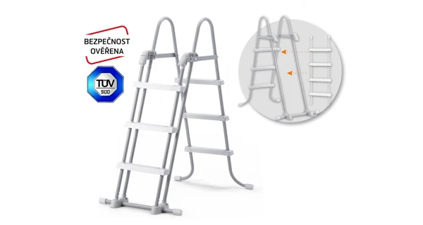 Bezpečnostní schůdky k bazénům - výška stěny do 1,07 m