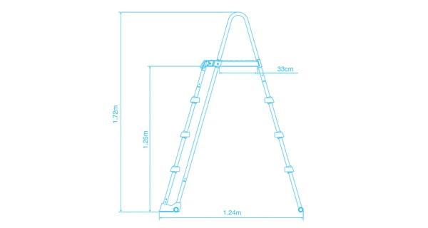 Bezpečnostní schůdky k bazénům - výška stěny do 1,25 m