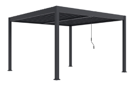 Bioklimatická pergola INTRO DUO 4x4 m, hliník - volně stojící