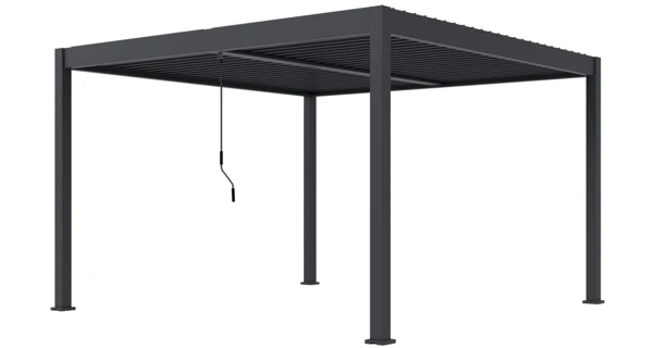 Bioklimatická pergola INTRO DUO 4x4 m, hliník - volně stojící