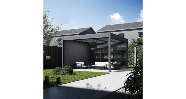 Bioklimatická pergola INTRO DUO 4x4 m, hliník - volně stojící