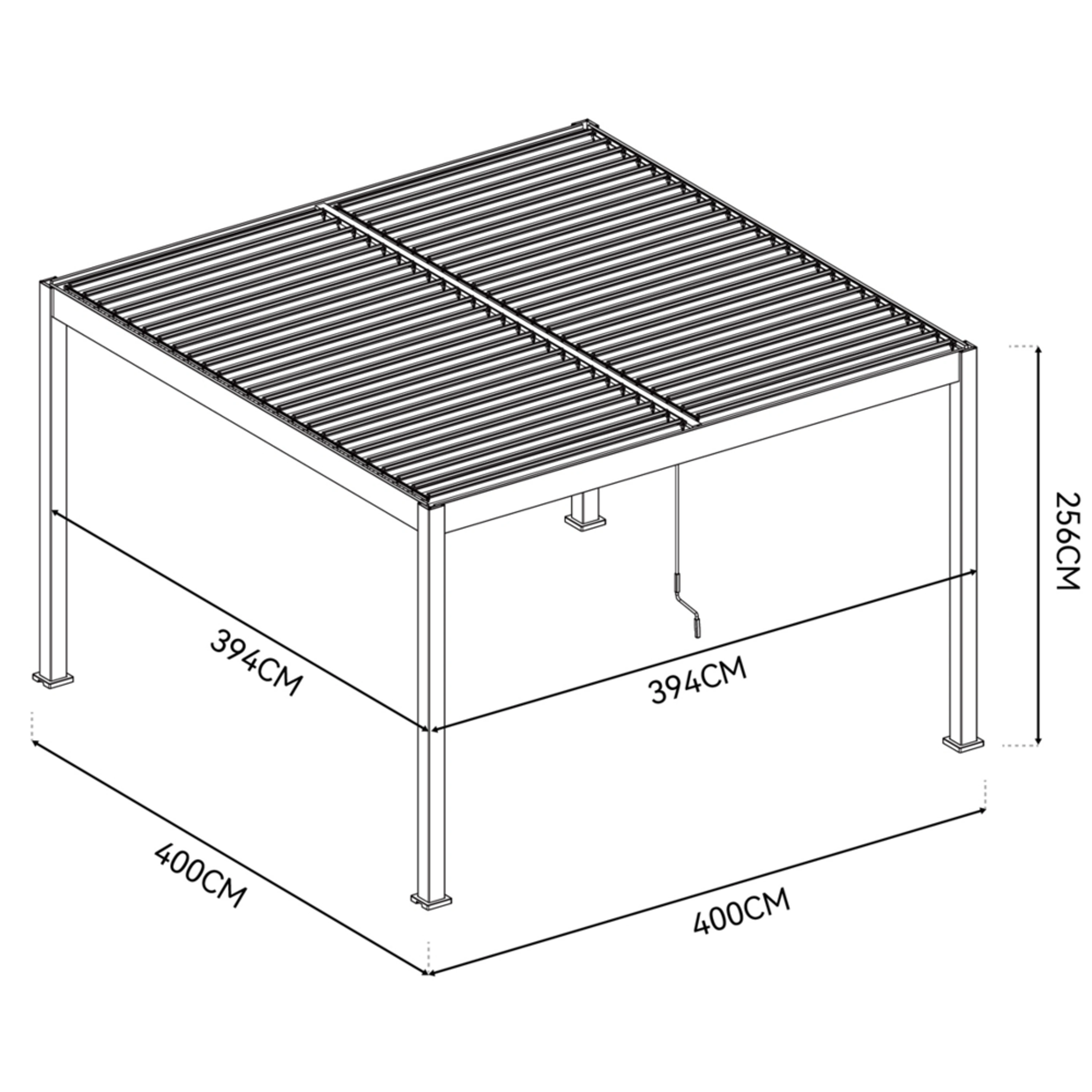 Bioklimatická pergola 4x4 m INTRO DUO Rojaplast Obrázek