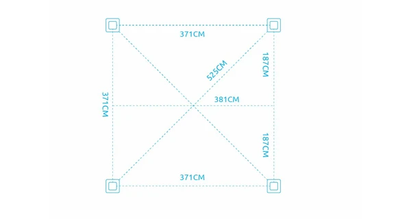 Bioklimatická pergola INTRO DUO 4x4 m, hliník - volně stojící
