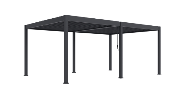 Bioklimatická pergola INTRO DUO 6x4 m, hliník - volně stojící