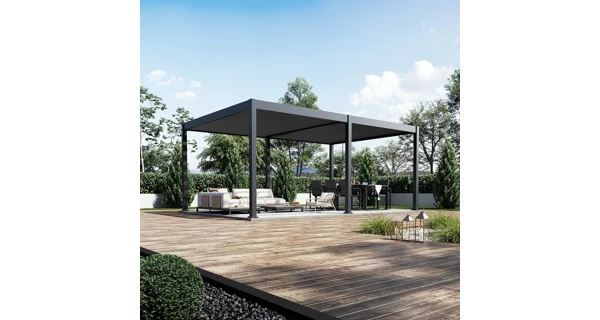 Bioklimatická pergola INTRO DUO 6x4 m, hliník - volně stojící