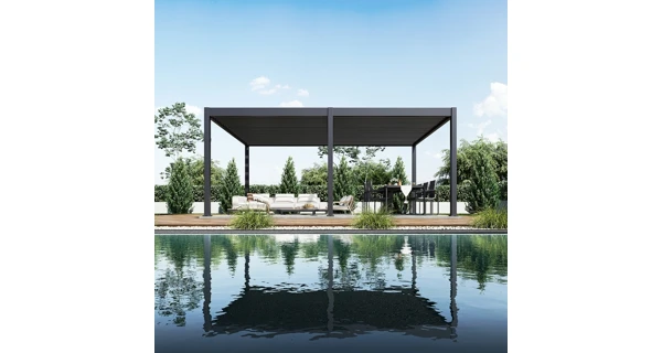 Bioklimatická pergola INTRO DUO 6x4 m, hliník - volně stojící