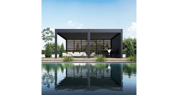 Bioklimatická pergola INTRO DUO 6x4 m, hliník - volně stojící