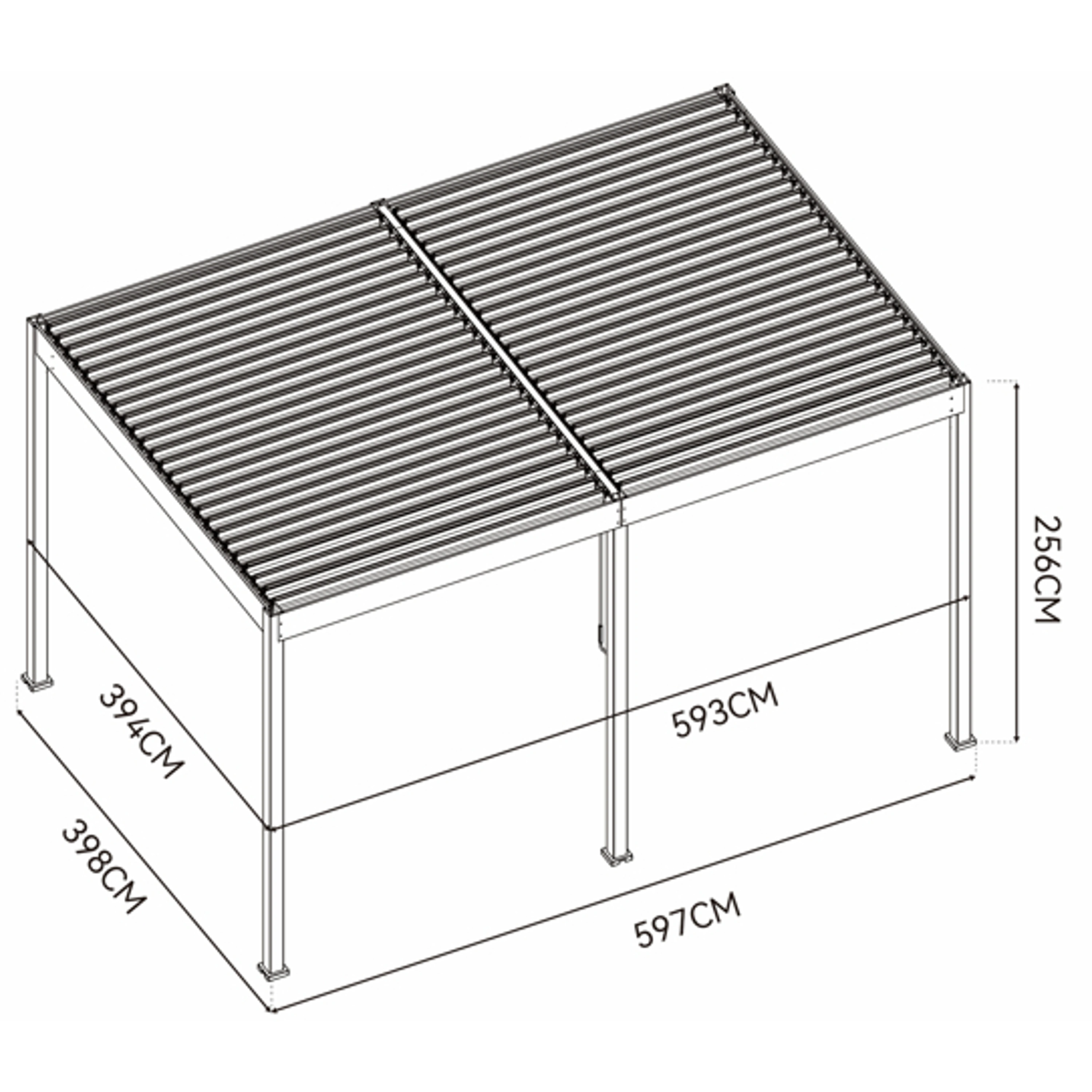 Bioklimatická pergola 6x4 m INTRO DUO Rojaplast Obrázek