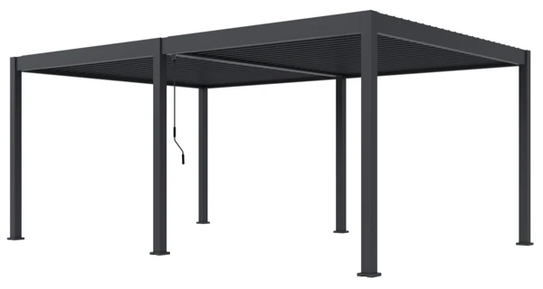 Bioklimatická pergola INTRO DUO 6x4 m, hliník - volně stojící