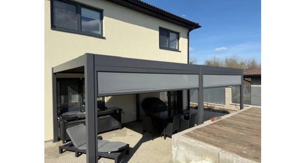 Bioklimatická pergola INTRO DUO 7,2x3,6 m, hliník - volně stojící
