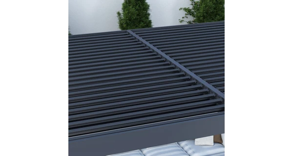 Bioklimatická pergola INTRO DUO 7,2x3,6 m, hliník - volně stojící