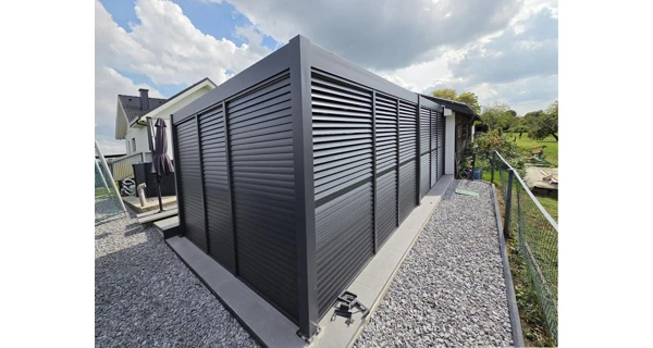 Bioklimatická pergola INTRO DUO 7,2x3,6 m, hliník - volně stojící