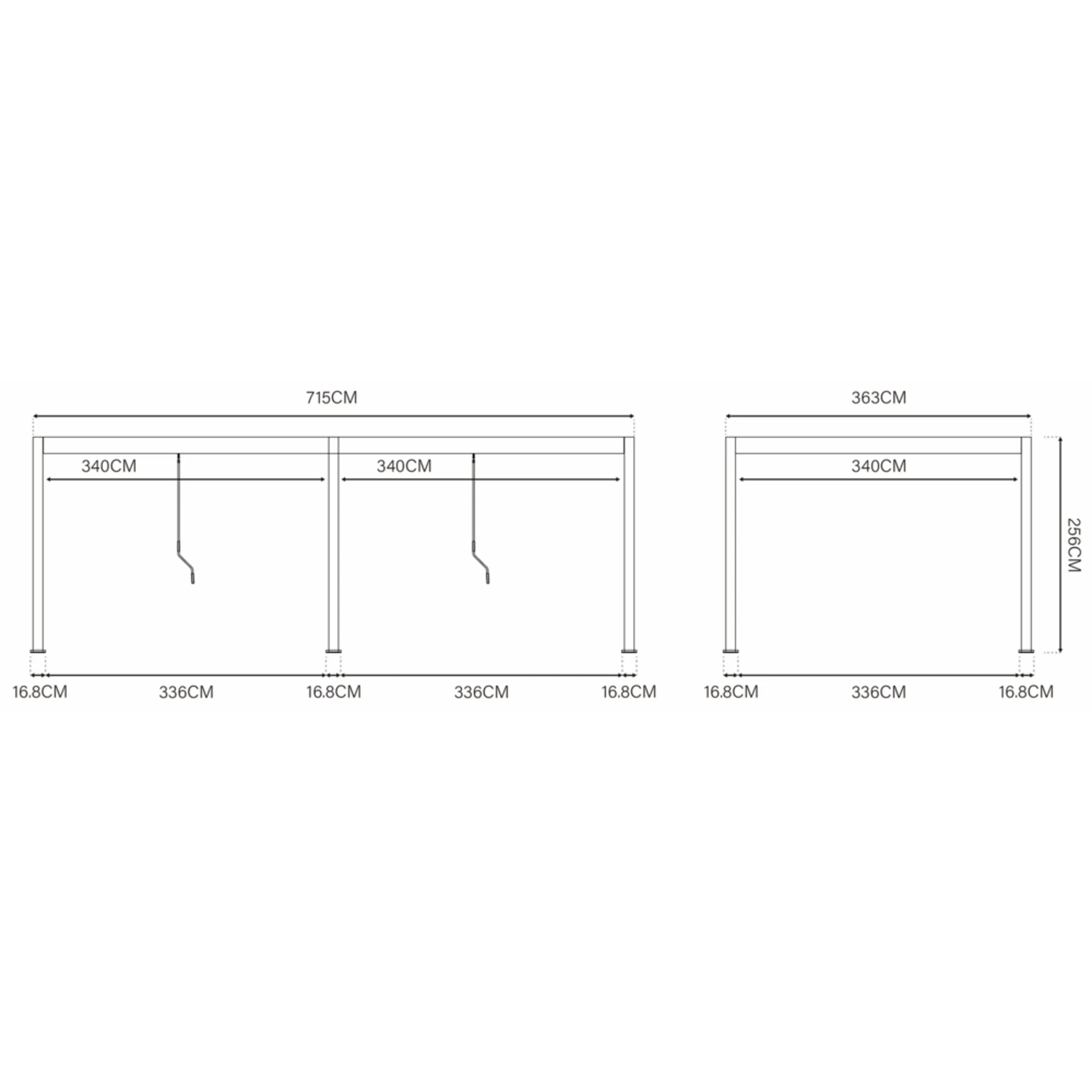 Bioklimatická pergola 7,2x3,6 m INTRO DUO Rojaplast Obrázek