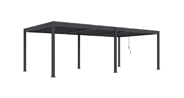 Bioklimatická pergola INTRO DUO 8x4 m, hliník - volně stojící