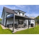 Bioklimatická pergola INTRO DUO 8x4 m, hliník - volně stojící