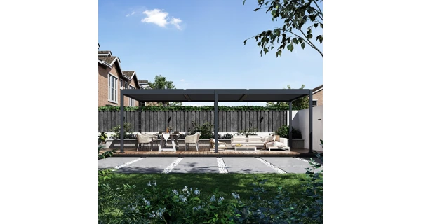 Bioklimatická pergola INTRO DUO 8x4 m, hliník - volně stojící