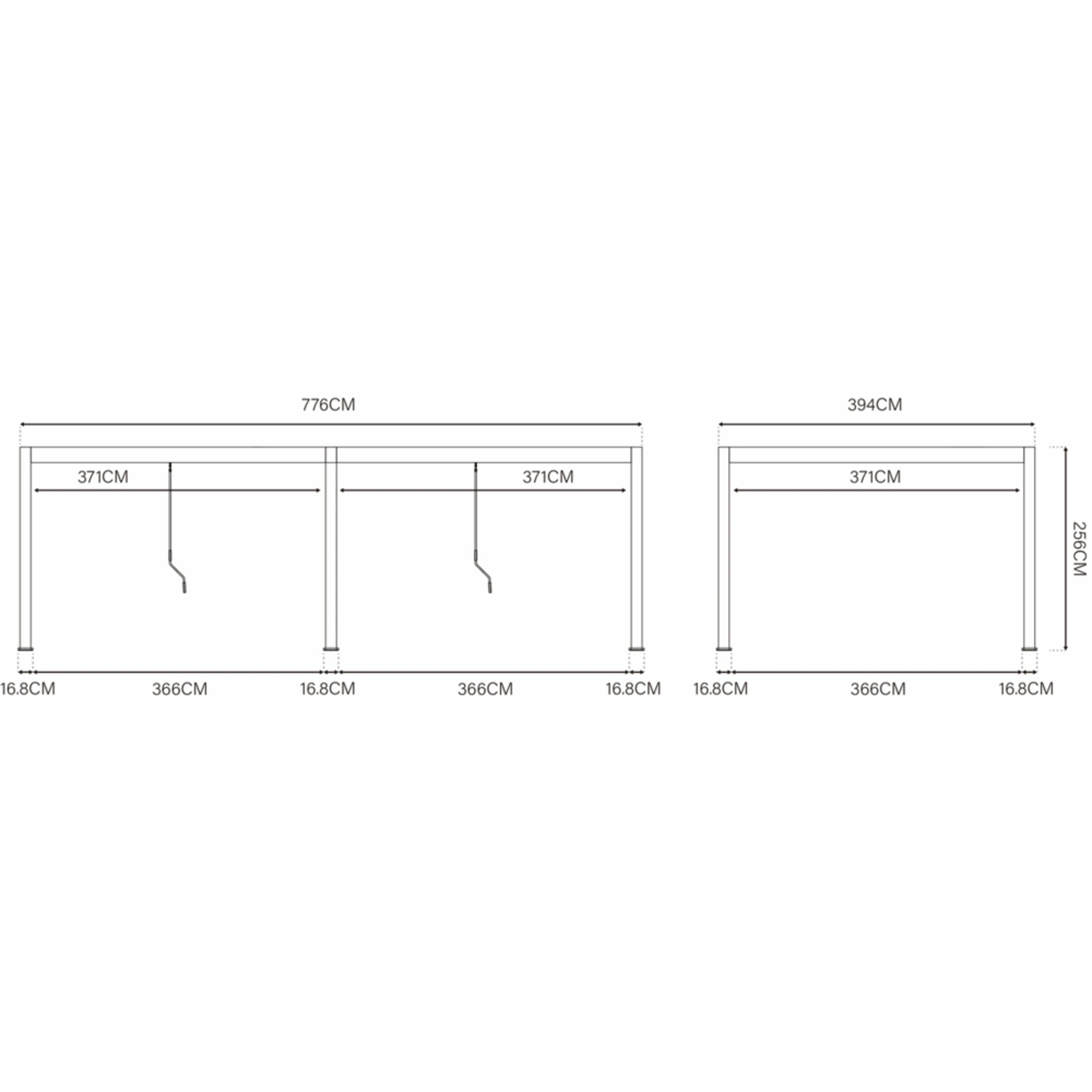 Bioklimatická pergola 8x4 m INTRO DUO Rojaplast Obrázek