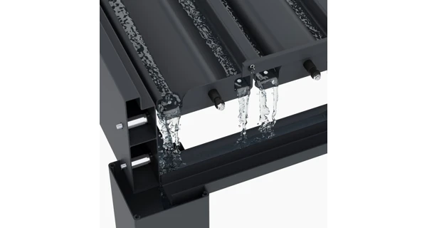 Bioklimatická pergola INTRO DUO 8x4 m, hliník - volně stojící