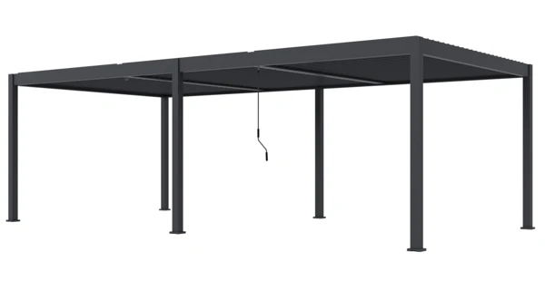 Bioklimatická pergola INTRO DUO 8x4 m, hliník - volně stojící