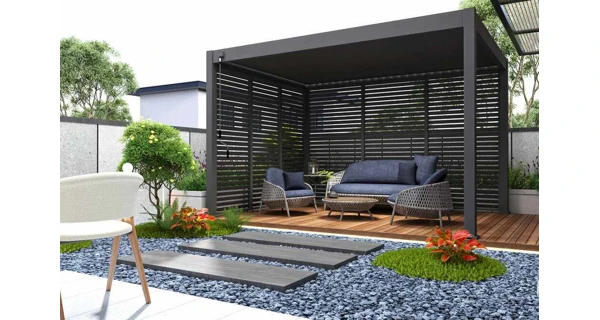 Bioklimatická pergola INTRO NEO 4x3 m, hliník - volně stojící