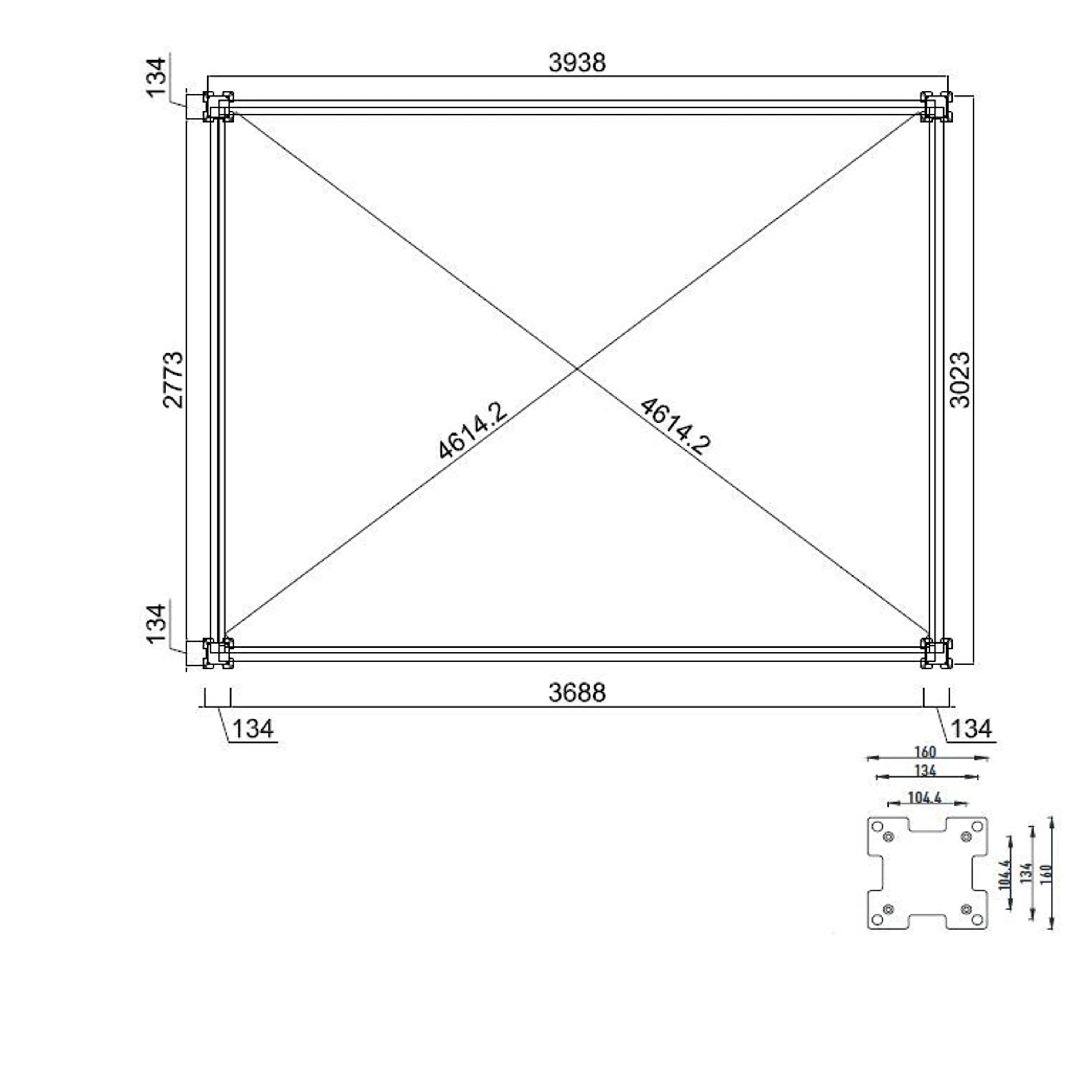 Bioklimatická pergola INTRO NEO 4x3 m volně stojící Rojaplast Obrázek