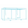 Bioklimatická pergola INTRO NEO 5,3x3 m, hliník/ocel - volně stojící