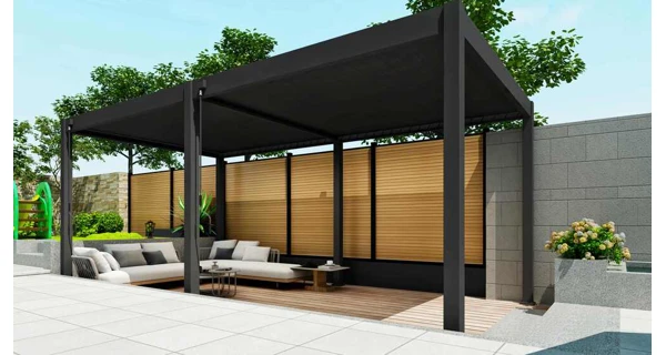 Bioklimatická pergola INTRO PLUS 6x3 m, hliník - volně stojící