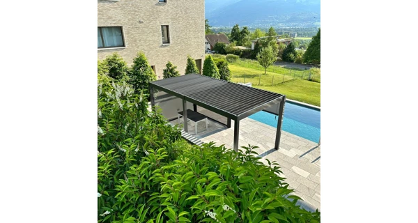 Bioklimatická pergola INTRO PLUS 6x3 m, hliník - volně stojící