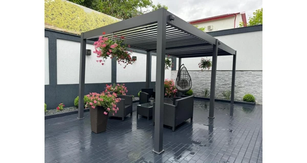 Bioklimatická pergola INTRO PLUS 6x3 m, hliník - volně stojící