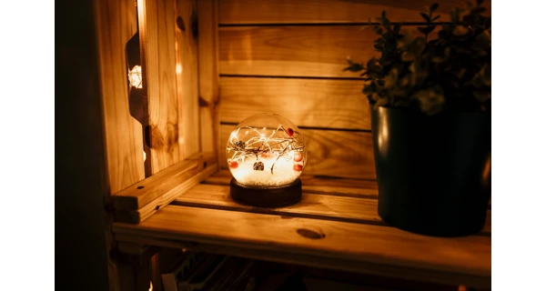 Crystal těžítko s cesmínou 10 LED