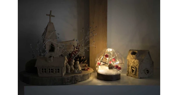 Crystal těžítko s cesmínou 10 LED